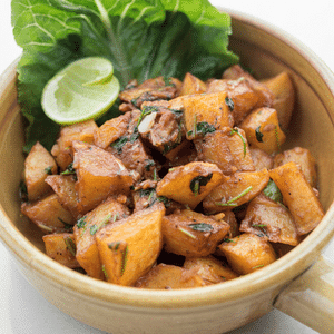 Bowl of spicy potato