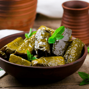 Bowl of dolmas 