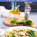 Vegan Pasta dish with oils set in front to top off with