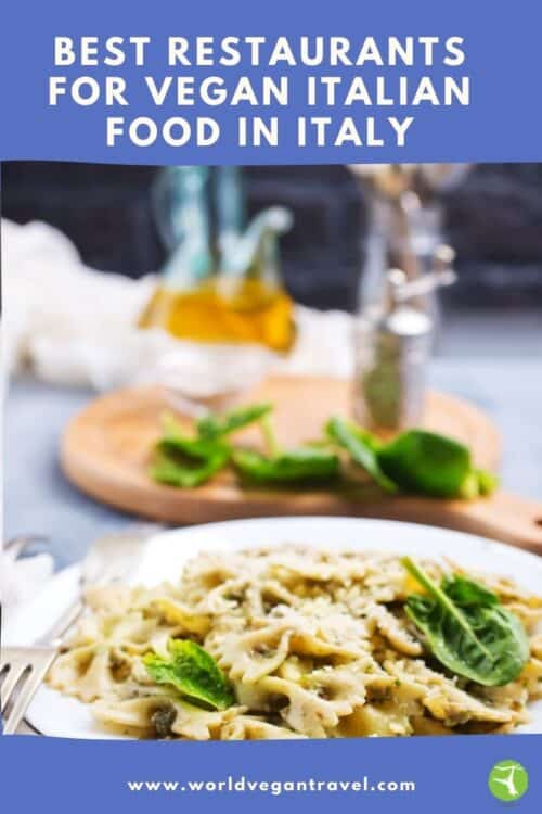 Vegan Pasta dish with oils set in front to top off with