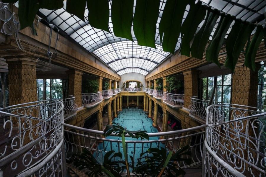 Thermal bath in Budapest Hungary indoor pool