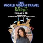 A lady wearing black looking in the camera with a smile; Veg Out Magazine | Maggie Ortileb | Ep 86