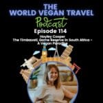 A woman is sitting comfortably on a sofa wearing light brown shirt with shoulder cut hair and looking cheerfully at the camera ;The Timbavati, Game Reserve in South Africa - A Vegan Paradise Hayley Cooper Ep 114