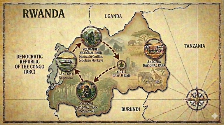 Rwanda Map (Medium)
