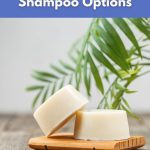 Zero-waste vegan shampoo bars on a wooden tray, featured in World Vegan Travel’s guide to eco-friendly shampoo options