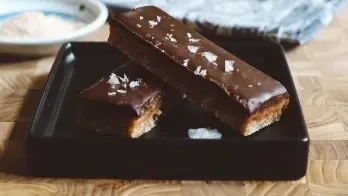 Squamish vegan chocolate dessert with sea salt.
