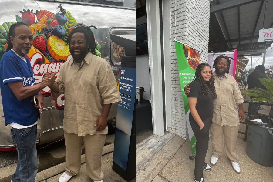 With fellow vegan creators