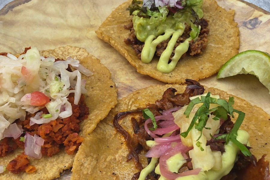 Vegan tacos served at Palmaïa vegan resort in Mexico