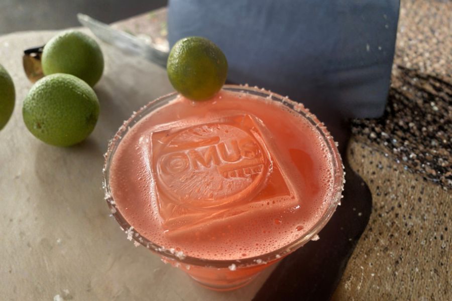 Refreshing tropical drink during vegan travel in the Philippines