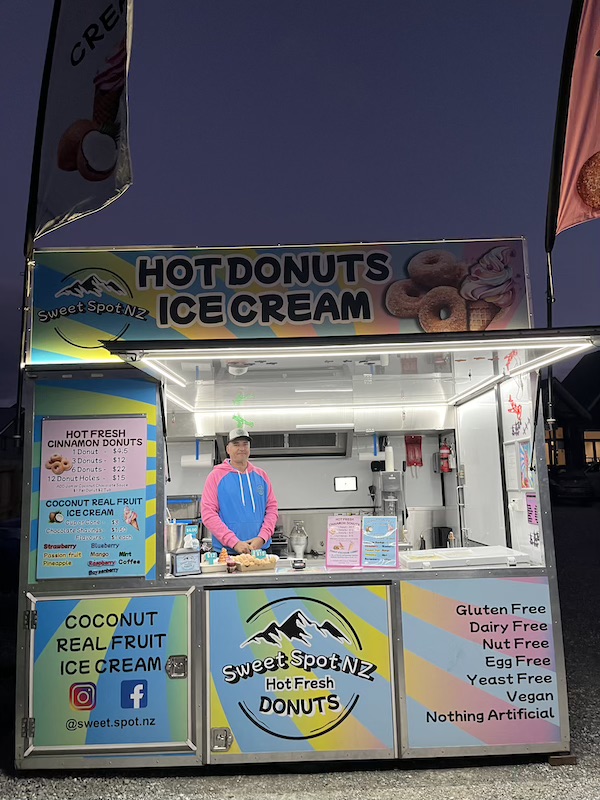 Sweet Spot NZ food truck selling donuts and vegan-friendly treats in New Zealand
